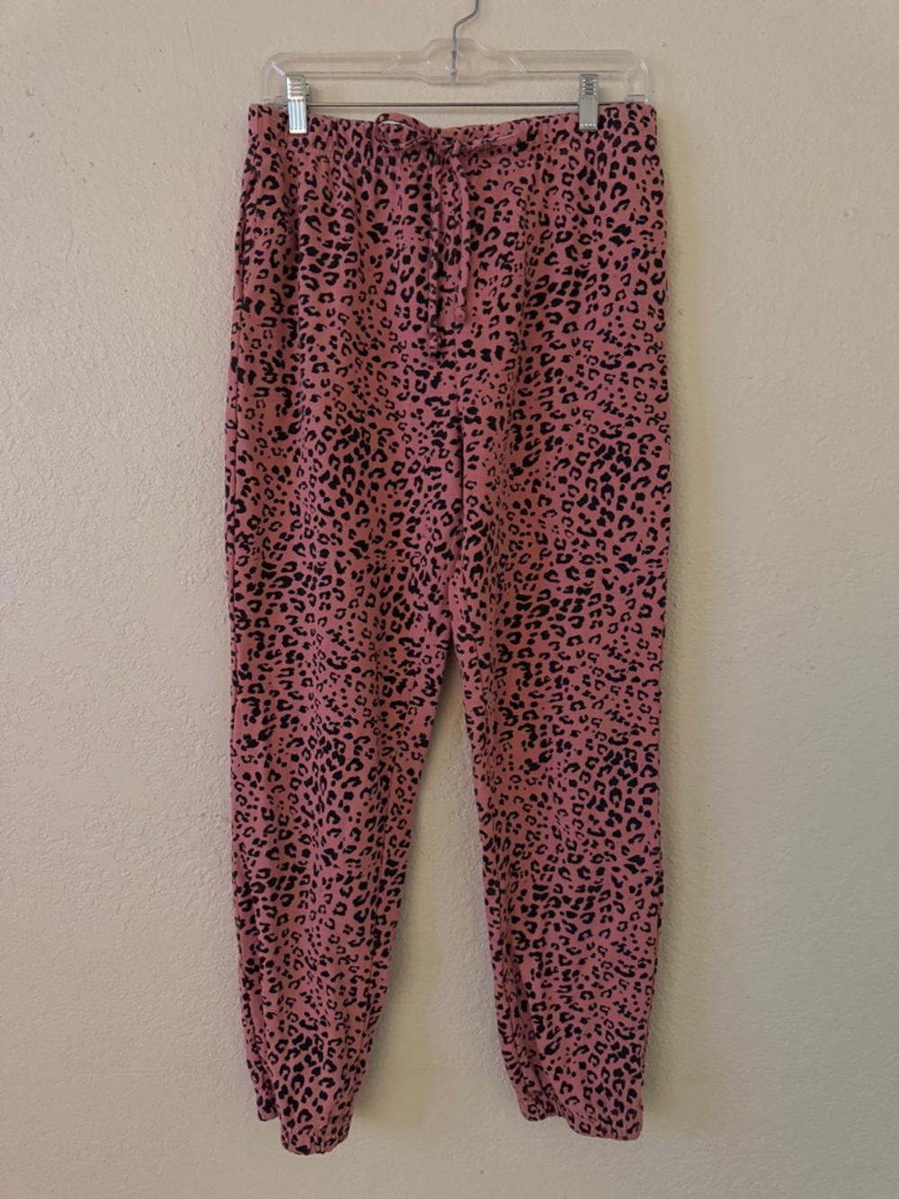 Mainstrip Brand Pink Leopard Print Jogger Pants